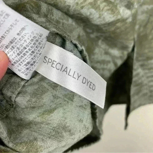 EDDIE BAUER Men’s Medium Relaxed Fit Short Sleeve Button Down Shirt Ferns Green - Picture 12 of 16